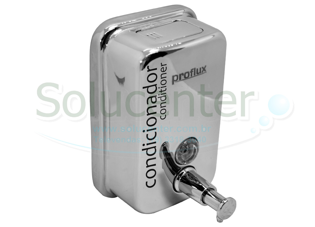 Dispenser para Condicionador de Pressão Inox 500ml Visor Frontal