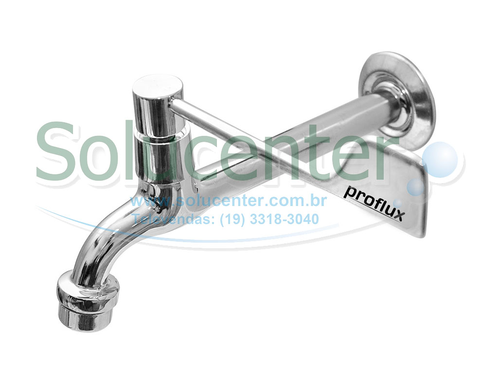 Torneira Clinica Alavanca Confort com arejador fixo de Parede 19 cm Proflux 21.076