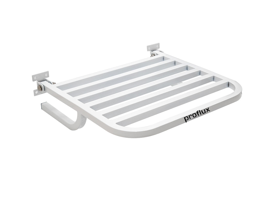 Banco Articulado para Banho em Inox Branco PNE - 45x45cm Proflux 51.473